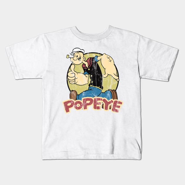 the sailor man - popeye Kids T-Shirt by Colana Studio